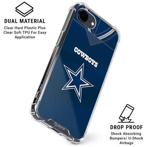 NFL Dallas Cowboys Team Jersey iPhone 16e Clear Case