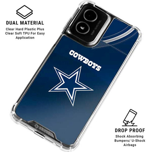 NFL Dallas Cowboys Team Jersey Moto G Power 5G (2024) Clear Case