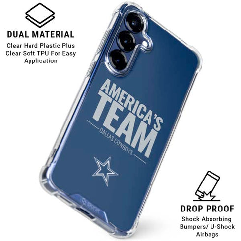 NFL Dallas Cowboys Team Motto Galaxy S25 Clear Case