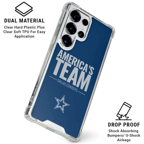 NFL Dallas Cowboys Team Motto Galaxy S25 Ultra Clear Case