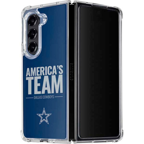 NFL Dallas Cowboys Team Motto Galaxy Z Fold5 5G Clear Case