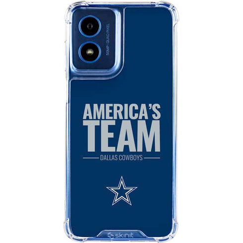 NFL Dallas Cowboys Team Motto Moto G 5G (2024) Clear Case
