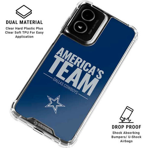 NFL Dallas Cowboys Team Motto Moto G Power 5G (2024) Clear Case