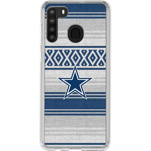 NFL Dallas Cowboys Trailblazer Galaxy A21 Clear Case