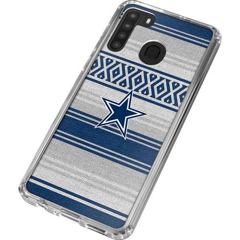 NFL Dallas Cowboys Trailblazer Galaxy A21 Clear Case