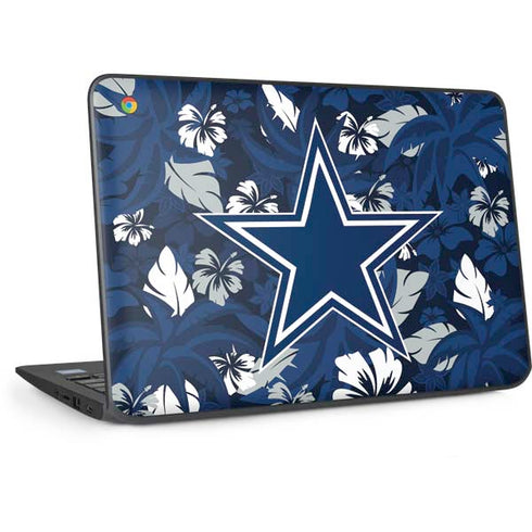 NFL Dallas Cowboys Tropical Print HP Chromebook Skin