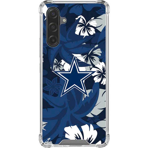 NFL Dallas Cowboys Tropical Print Galaxy A17 Clear Case