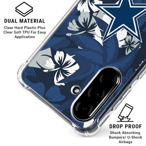 NFL Dallas Cowboys Tropical Print Galaxy A36 5G Clear Case