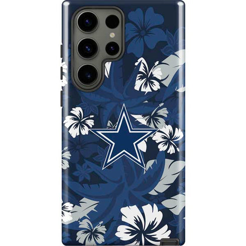 NFL Dallas Cowboys Tropical Print Galaxy S23 Ultra Pro Case