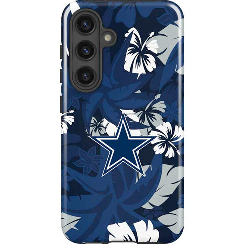 NFL Dallas Cowboys Tropical Print Galaxy S25 Impact Case