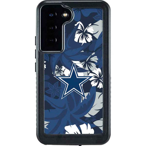 NFL Dallas Cowboys Tropical Print Galaxy S24 Plus Waterproof Case
