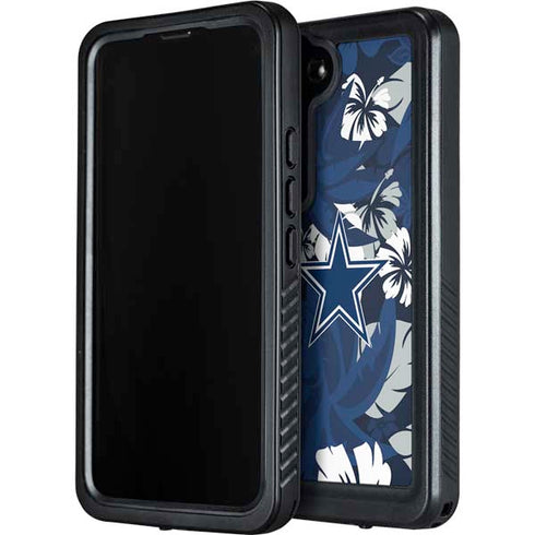 NFL Dallas Cowboys Tropical Print Galaxy S24 Plus Waterproof Case