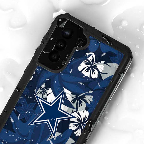 NFL Dallas Cowboys Tropical Print Galaxy S24 Plus Waterproof Case