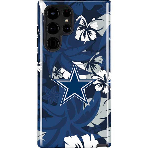 NFL Dallas Cowboys Tropical Print Galaxy S25 Ultra Impact Case