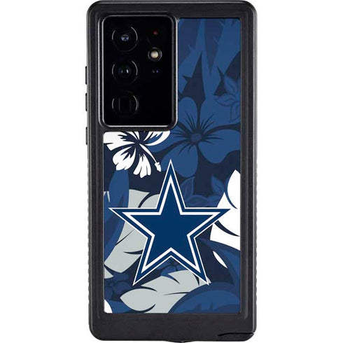 NFL Dallas Cowboys Tropical Print Galaxy S24 Ultra Waterproof Case