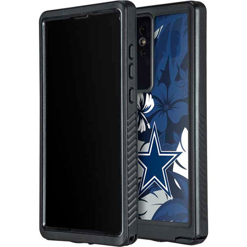 NFL Dallas Cowboys Tropical Print Galaxy S24 Ultra Waterproof Case