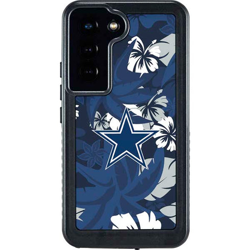 NFL Dallas Cowboys Tropical Print Galaxy S24 Waterproof Case