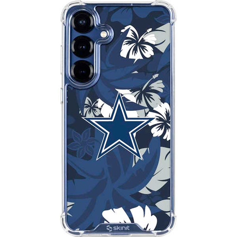 NFL Dallas Cowboys Tropical Print Galaxy S25 Plus Clear Case