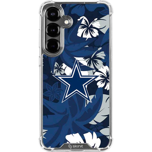 NFL Dallas Cowboys Tropical Print Galaxy S26 Clear Case