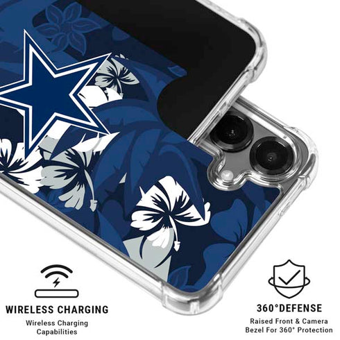 NFL Dallas Cowboys Tropical Print Galaxy S26 Plus Clear Case