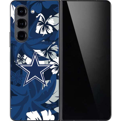 NFL Dallas Cowboys Tropical Print Galaxy Z Fold5 5G Skin