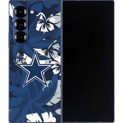 NFL Dallas Cowboys Tropical Print Galaxy Z Fold6 Skin