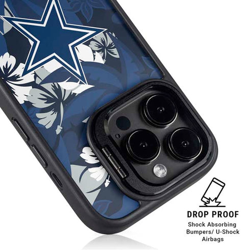 NFL Dallas Cowboys Tropical Print iPhone 15 Pro Kickstand Case