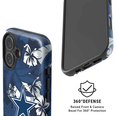 NFL Dallas Cowboys Tropical Print iPhone 16 Plus Magsafe Impact Case