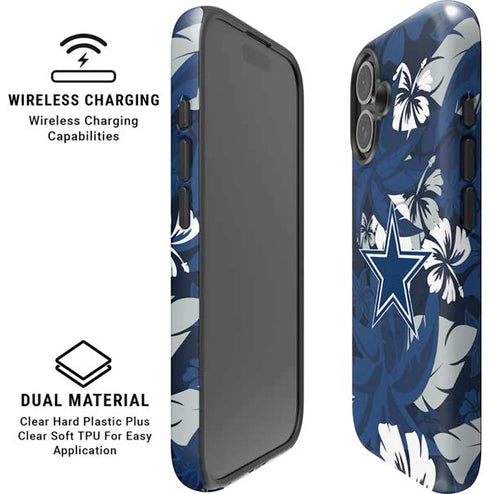 NFL Dallas Cowboys Tropical Print iPhone 16 Plus Magsafe Impact Case
