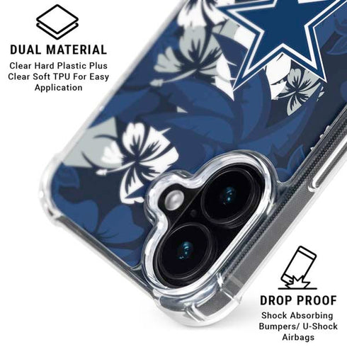 NFL Dallas Cowboys Tropical Print iPhone 17 Clear Case