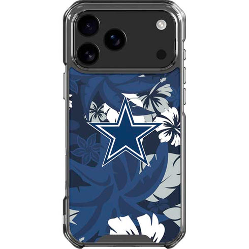 NFL Dallas Cowboys Tropical Print iPhone 18 Pro Max Clear Case