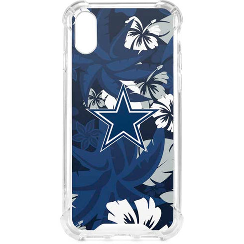 NFL Dallas Cowboys Tropical Print iPhone XS Clear Case