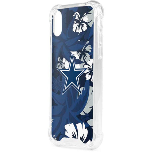 NFL Dallas Cowboys Tropical Print iPhone XS Clear Case