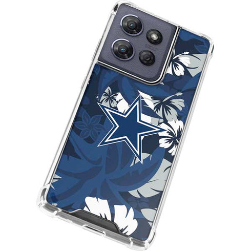 NFL Dallas Cowboys Tropical Print Moto G 5G (2025) Clear Case