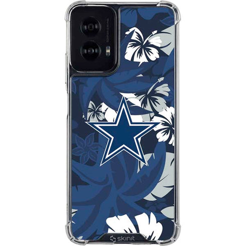 NFL Dallas Cowboys Tropical Print Moto G Power 5G (2024) Clear Case