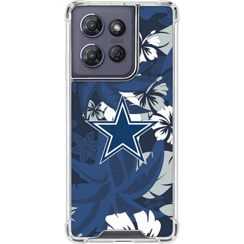 NFL Dallas Cowboys Tropical Print Moto G Stylus 5G (2025) Clear Case