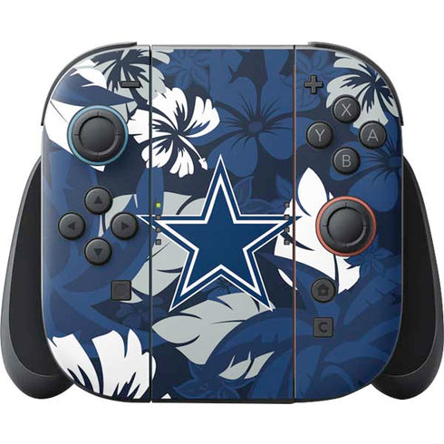 NFL Dallas Cowboys Tropical Print Nintendo Switch 2 (2025) Joy-Con Controller Skin