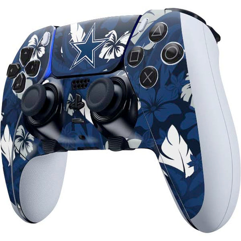 NFL Dallas Cowboys Tropical Print PS5 DualSense Edge Pro Controller Skin