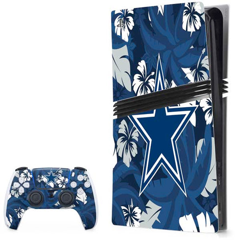 NFL Dallas Cowboys Tropical Print PS5 Pro Bundle Skin