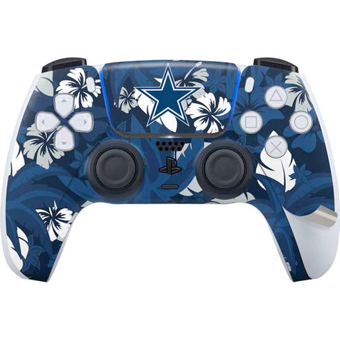 NFL Dallas Cowboys Tropical Print PS5 Pro Disk Bundle Skin