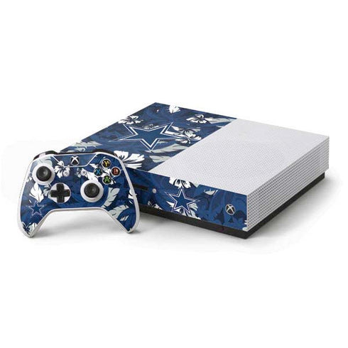 NFL Dallas Cowboys Tropical Print Xbox One S Console and Controller Bundle Skin