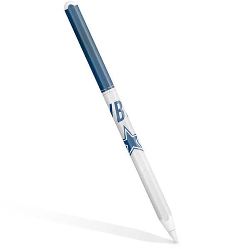 NFL Dallas Cowboys White Striped Apple Pencil (2nd Gen 2019) Skin