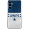 NFL Dallas Cowboys White Striped Galaxy A35 5G Clear Case