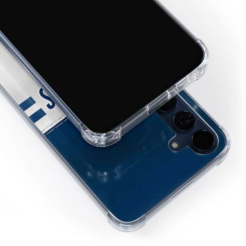 NFL Dallas Cowboys White Striped Galaxy A35 5G Clear Case