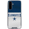 NFL Dallas Cowboys White Striped Galaxy A36 5G Clear Case