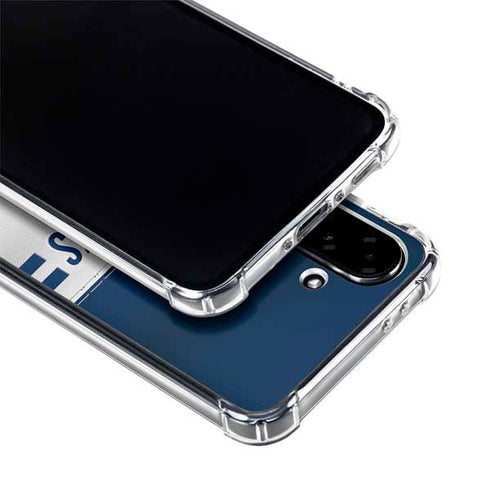 NFL Dallas Cowboys White Striped Galaxy A36 5G Clear Case