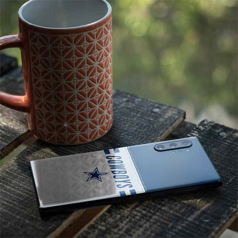 NFL Dallas Cowboys White Striped Galaxy Note 10 Plus Skin