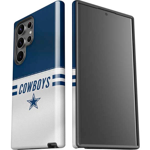 NFL Dallas Cowboys White Striped Galaxy S23 Ultra Pro Case