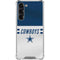 NFL Dallas Cowboys White Striped Galaxy S24 FE Clear Case