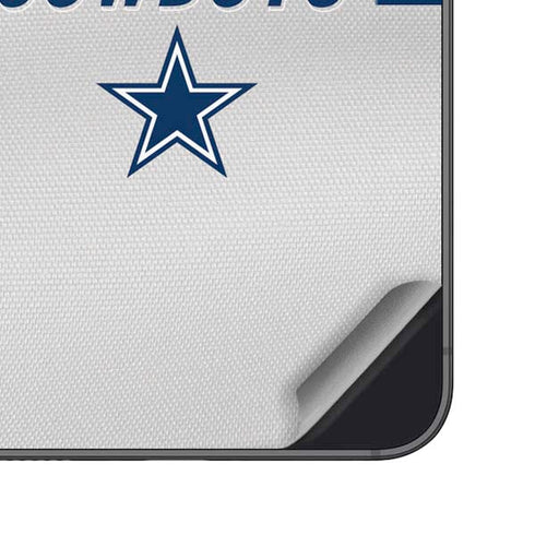 NFL Dallas Cowboys White Striped Galaxy S24 Plus Skin